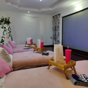 slumber party and movie nights